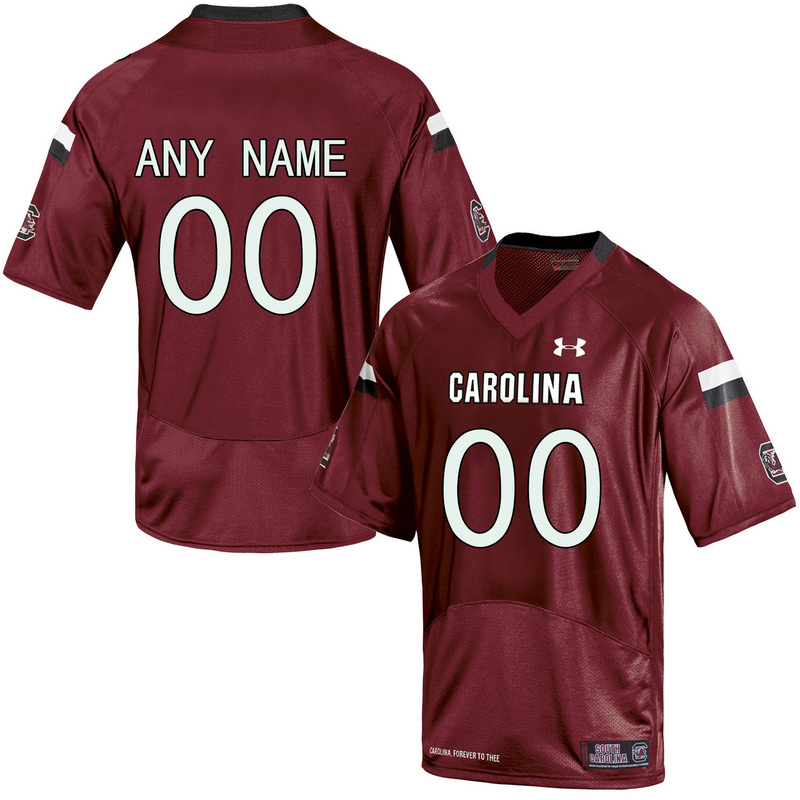 Men South Carolina Gamecocks Customized College Football Jersey  Red->->Custom Jersey